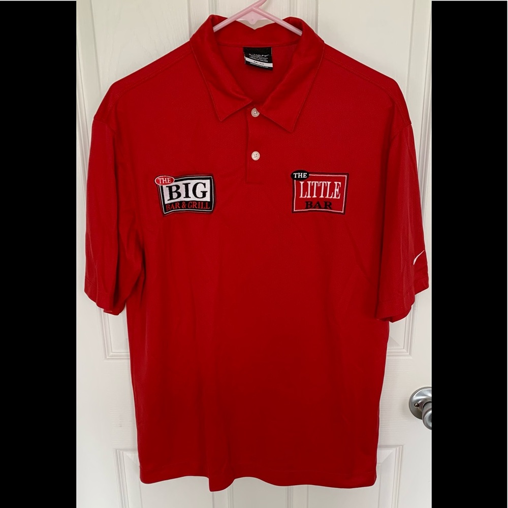 Nike Dri Fit Golf Shirt Men’s Size Medium Logo Patches